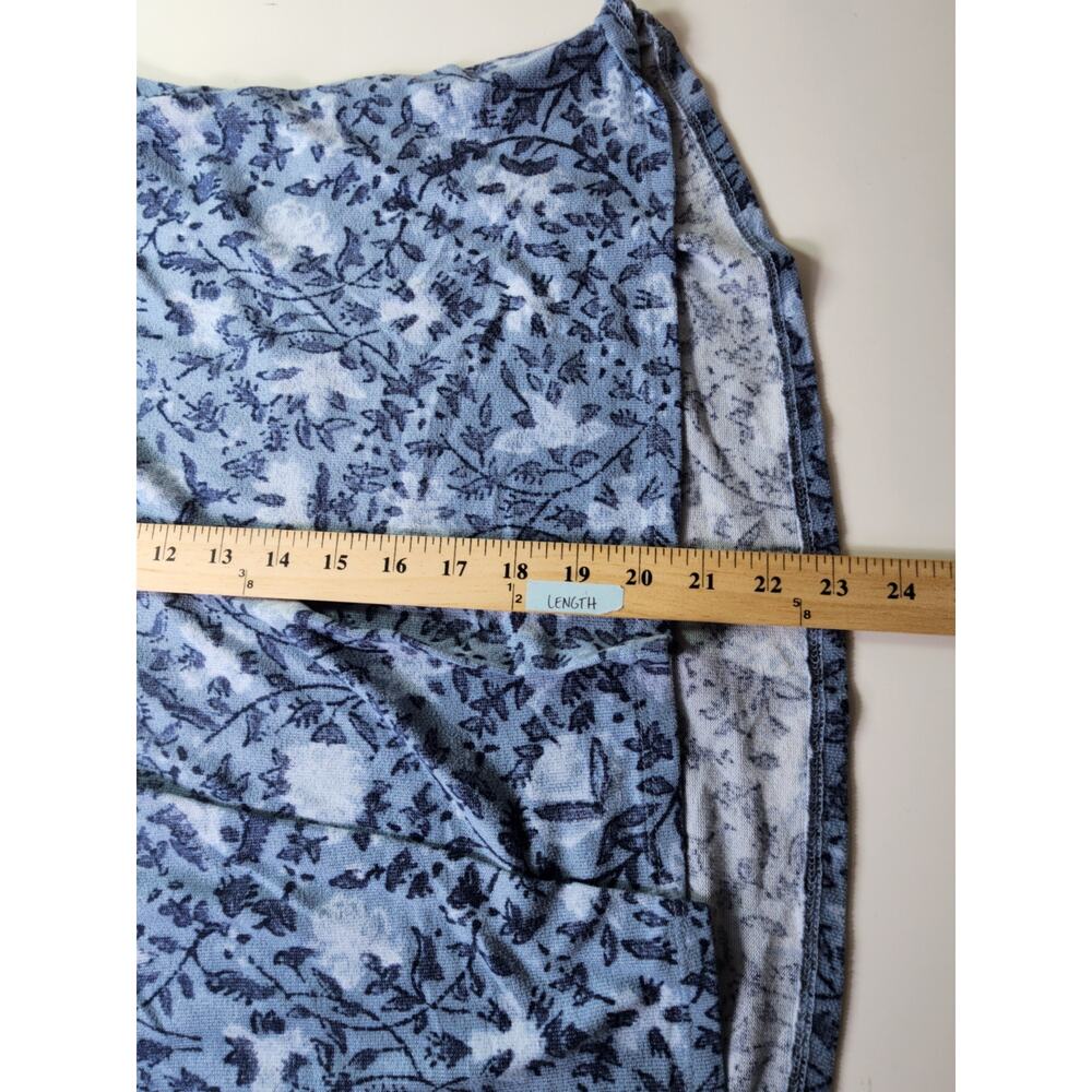 3 piece LUCKY BRAND Blue White Floral Pajama Set (top, shorts, pants) SZ XXL - Picture 6 of 10